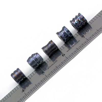 FIVE BEADS - HANDMADE MOKUTI TIMASCUS KNIFE EDC PARACORD BRACELET LANYARD BEAD