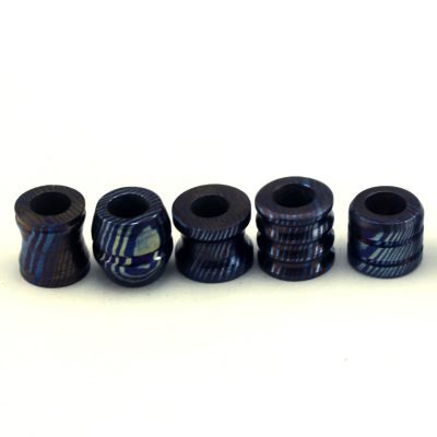 FIVE BEADS - HANDMADE MOKUTI TIMASCUS KNIFE EDC PARACORD BRACELET LANYARD BEAD - Image 2