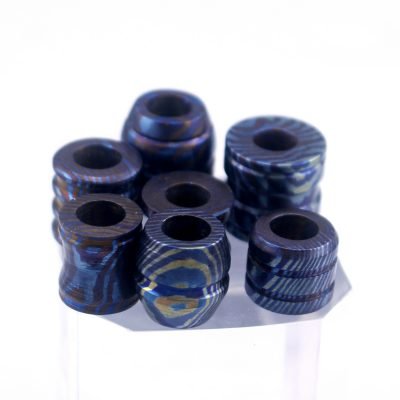 FIVE BEADS - HANDMADE MOKUTI TIMASCUS KNIFE EDC PARACORD BRACELET LANYARD BEAD - Image 3