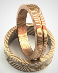 Mokume Gane ( Brass Copper )  Ring 002