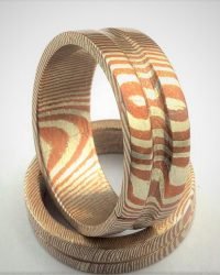 Mokume Gane ( Brass Copper )  Ring 003