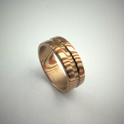 Mokume Gane ( Brass Copper )  Ring 003 - Image 2
