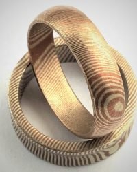 Mokume Gane ( Brass Copper )  Ring 004
