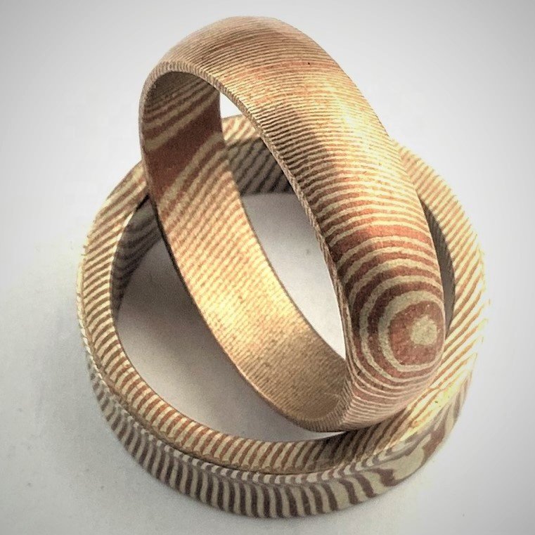 Mokume Gane ( Brass Copper )  Ring 004