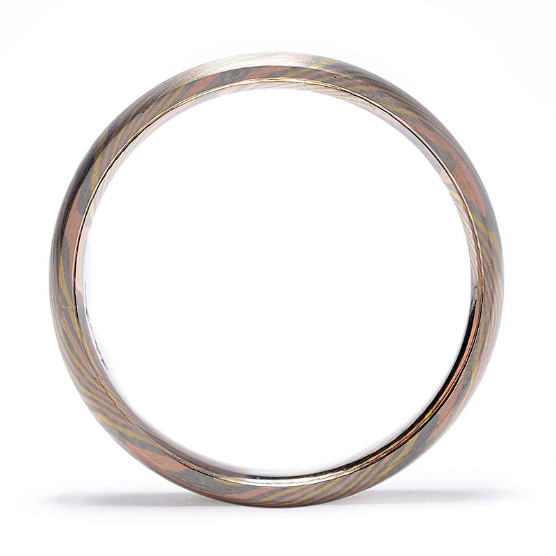 Mokume Gane ( Brass Copper Silver Nickel ) Ring 001 - Image 2