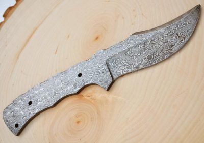 Damascus Bowie Blank Blade 001