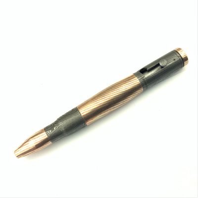 Custom Handmade Damascus Steel and Mokume Gane Pen - Image 3