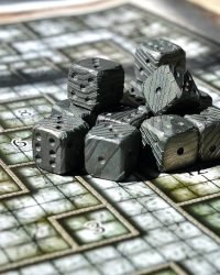 Custom Handmade Damascus Steel Dice 002