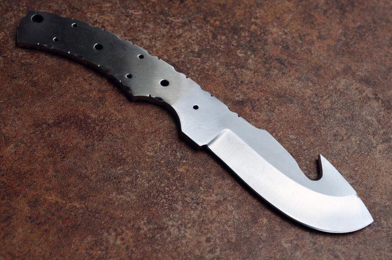 D2 Steel Hunting Skinner Blank Blade Knife 003