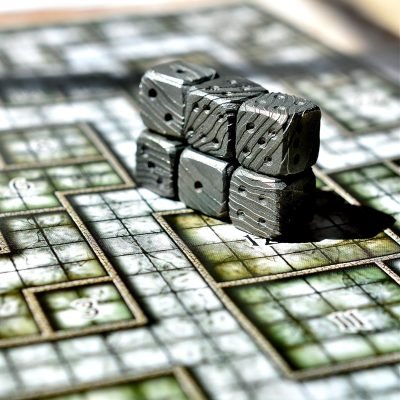 Custom Handmade Damascus Steel Dice 002 - Image 2