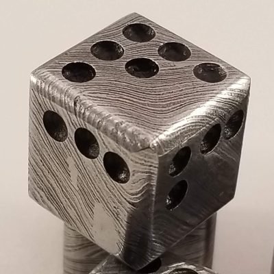 Custom Handmade Damascus Steel Dice