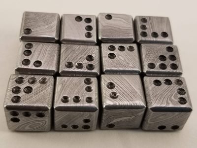 Custom Handmade Damascus Steel Dice - Image 5