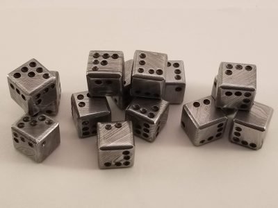 Custom Handmade Damascus Steel Dice - Image 6