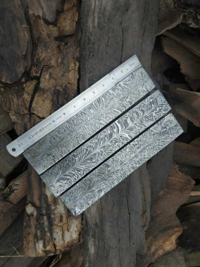 Damascus Feather Pattern for Knife Making - Image 2