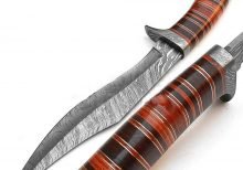 Custom Handmade Damascus Steel Bowie