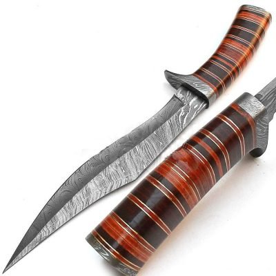 Custom Handmade Damascus Steel Bowie