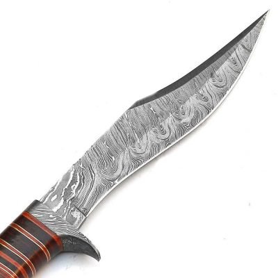 Custom Handmade Damascus Steel Bowie - Image 3