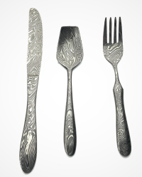 Damascus Steel Cutlery Set 001