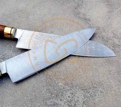 Custom Handmade Stainless Steel Damascus Chef Knife - Image 3